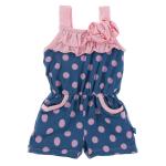 Kickee Pants Romper w/Flower & Pockets Twilight Dot