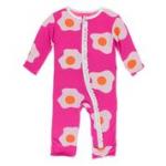 Kickee Pants Girl Ruffle Coverall w/Zipper Calypso Eggs