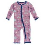 Kickee Pants Girl Ruffle Coverall w/Zipper Pegasus Education