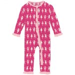 Kickee Pants Girl Ruffle Coverall w/Zipper Calypso Ballerina