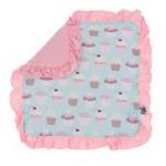 Kickee Pants Lovey Ruffle Summer Sky Cupcake