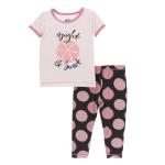 Kickee Pants Girl S/S Pajama Set Zebra Pomegranate