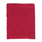 Kickee Pants Stroller Blanket Knitted Solid Crimson