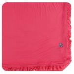 Kickee Pants Toddler Blanket Ruffle Solid Red Ginger