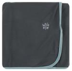 Kickee Pants Swaddle Blanket Solid Stone w/ Jade