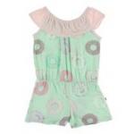 Kickee Pants Summer Romper Pistachio Donuts