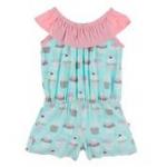 Kickee Pants Summer Romper Summer Sky Cupcakes