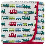 Kickee Pants Swaddle Blanket Natural Toy Train