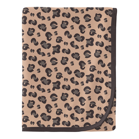 Kickee Pants Swaddle Blanket Suede Cheetah Print