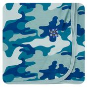 Kickee Pants Swaddle Blanket Oasis Military