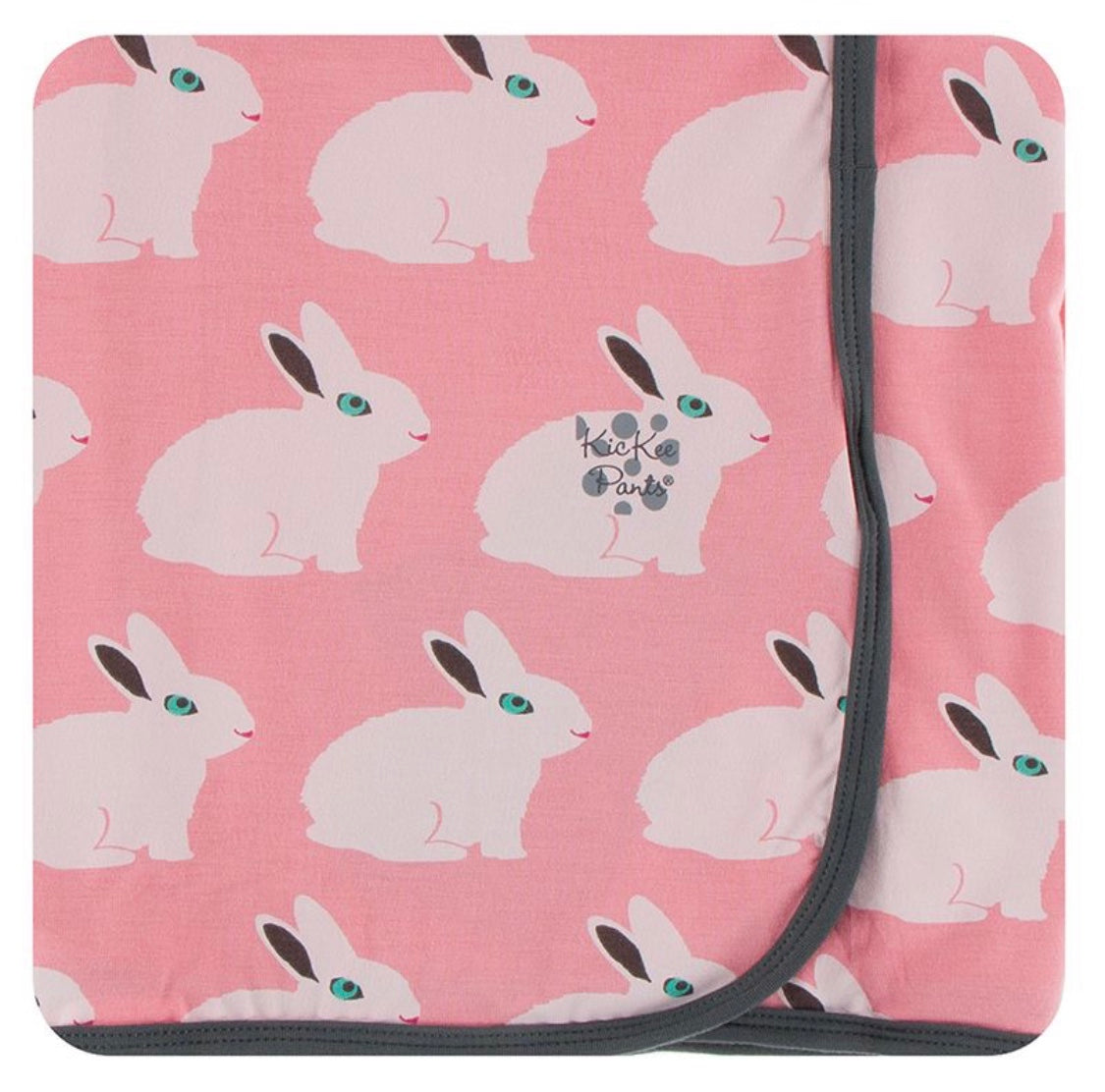 Kickee Pants Swaddle Blanket Strawberry Forest Rabbit