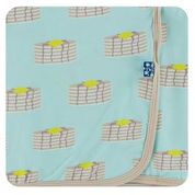 Kickee Pants Swaddle Blanket Summer Sky Pancakes