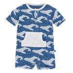 Kickee Pants Kangaroo Romper Twilight Whale