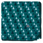 Kickee Pants Throw Blanket Cedar Christmas Trees