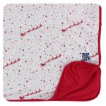 Kickee Pants Throw Blanket Double Layer Natural Flying Santa