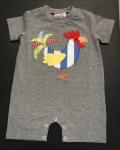 Natalie Grant Gray Romper w/ Chicken Applique