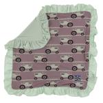 Kickee Pants Lovey Ruffle Raisin Tractor and Grass