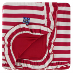 Kickee Pants Stroller Blanket Ruffle Candy Cane Stripe 2019