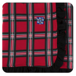 Kickee Pants Stroller Blanket Ruffle Christmas Plaid 2019