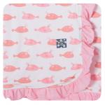 Kickee Pants Stroller Blanket Ruffle Girl Cowfish