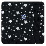 Kickee Pants Stroller Blanket Ruffle Silver Stars