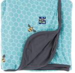 Kickee Pants Stroller Blanket Glacier Honeycomb