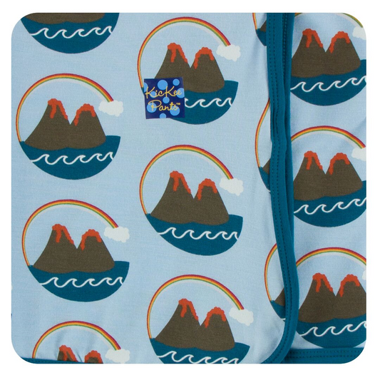 Kickee Pants Swaddle Blanket Pond Volcano