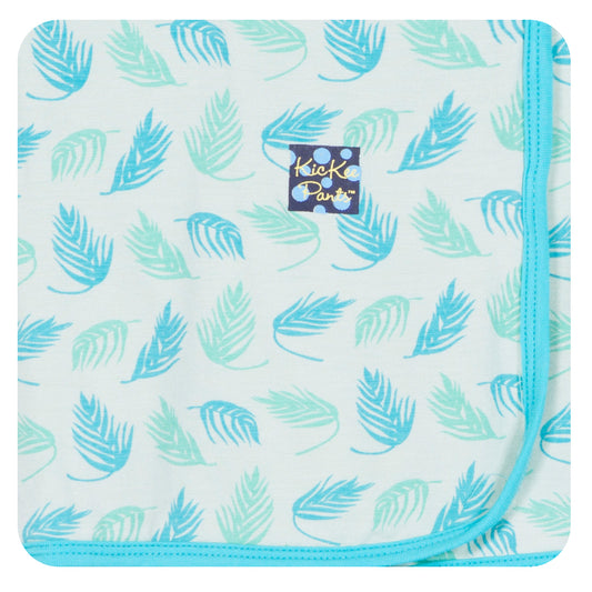 Kickee Pants swaddle Blanket Palm Frond