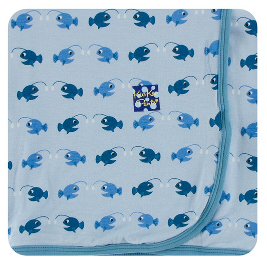 Kickee Pants Swaddle Blanket Pond Angler Fish