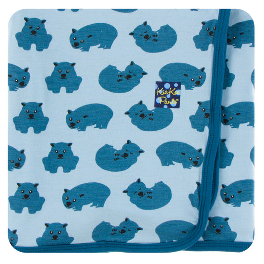 Kickee Pants Swaddle Blanket Pond Wombat