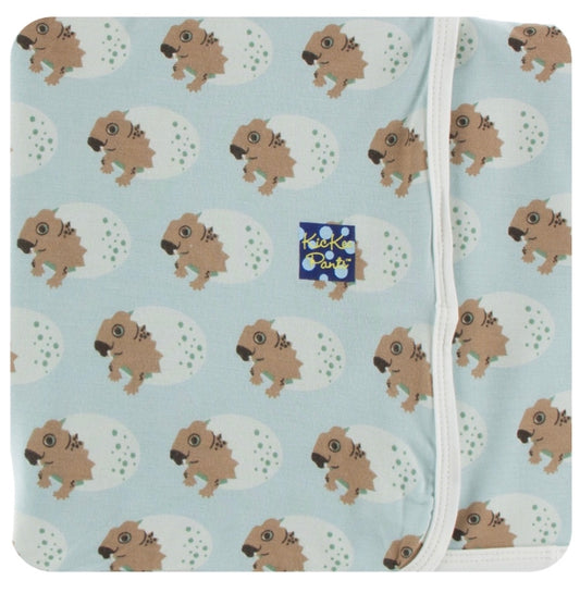 Kickee Pants Swaddle Blanket Spring Sky Diictodon