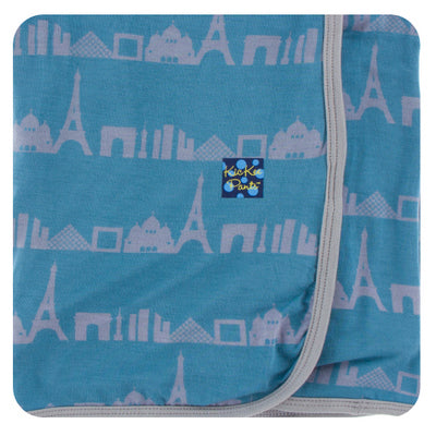 Kickee Pants Swaddle Blanket Parisian Skyline