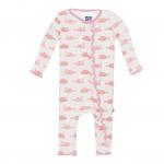 Kickee Pants Girl Ruffle Coverall w/Snaps Girl Cowfish