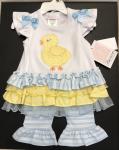 Bonnie Baby  2pc Yellow Ducky Shorts Set R12464-PS Blue