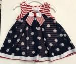 Bonnie Baby Nautical Onsie Dress Navy Sheer Dot  S04033-CV Navy S04033-CV Nav