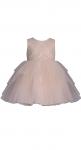 Bonnie Jean Blush Lattice Ballerina Sparkle Trim and Tulle tiered Dress 11261 BLS
