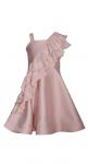 Bonnie jean Blush Pleated Cascade Dress R4-10917 BLS