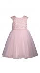 Bonnie Jean Pink Floral Embroidered Social Dress R2-10984 PNK
