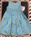 Cotton Kids All Over Emb Pineapple Back Dress Style CK3592