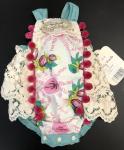 Frilly Frocks Floral Sunsuit Green Nora FN004