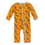 Infant Coveral Apricot Bead Lizard w/zip