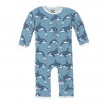 Infant Coveral w/snaps Blue Moon Orca