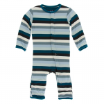 Infant Coveral w/Zipper Meteorology Stripe