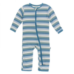 Infant Coveral w/zipper Oceanography Stripe