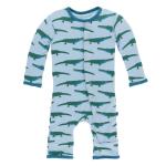 Infant Coverall w/snaps Pond Crocodile