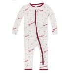 Infant Coverall w/zipper Natural Flying Santa