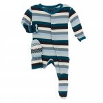 Infant Footie Meteorology Stripe