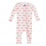 Infant Ruffle Coveral w/snaps Girl Cowfsh