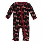Infant Ruffle Coveral w/zip Midnight Ornaments