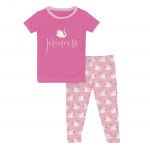 Kickee Pants Cake Pop Swan Princess Graphic Pajama set s/s